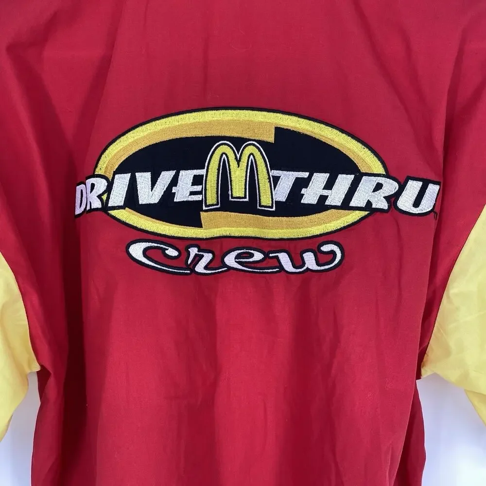 Vintage McDonalds NASCAR Racing Team Shirt Andy Houston Signed Mens L - Picture 8 of 9